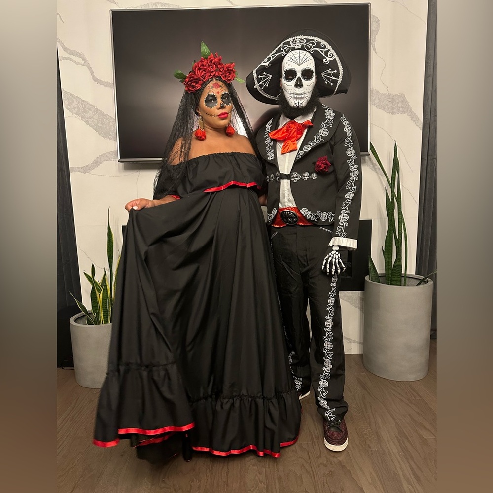 Custom Day of the Dead costume. Worn once for Halloween last year.